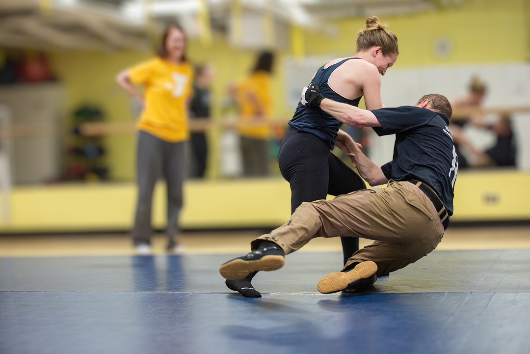 Self defense training session